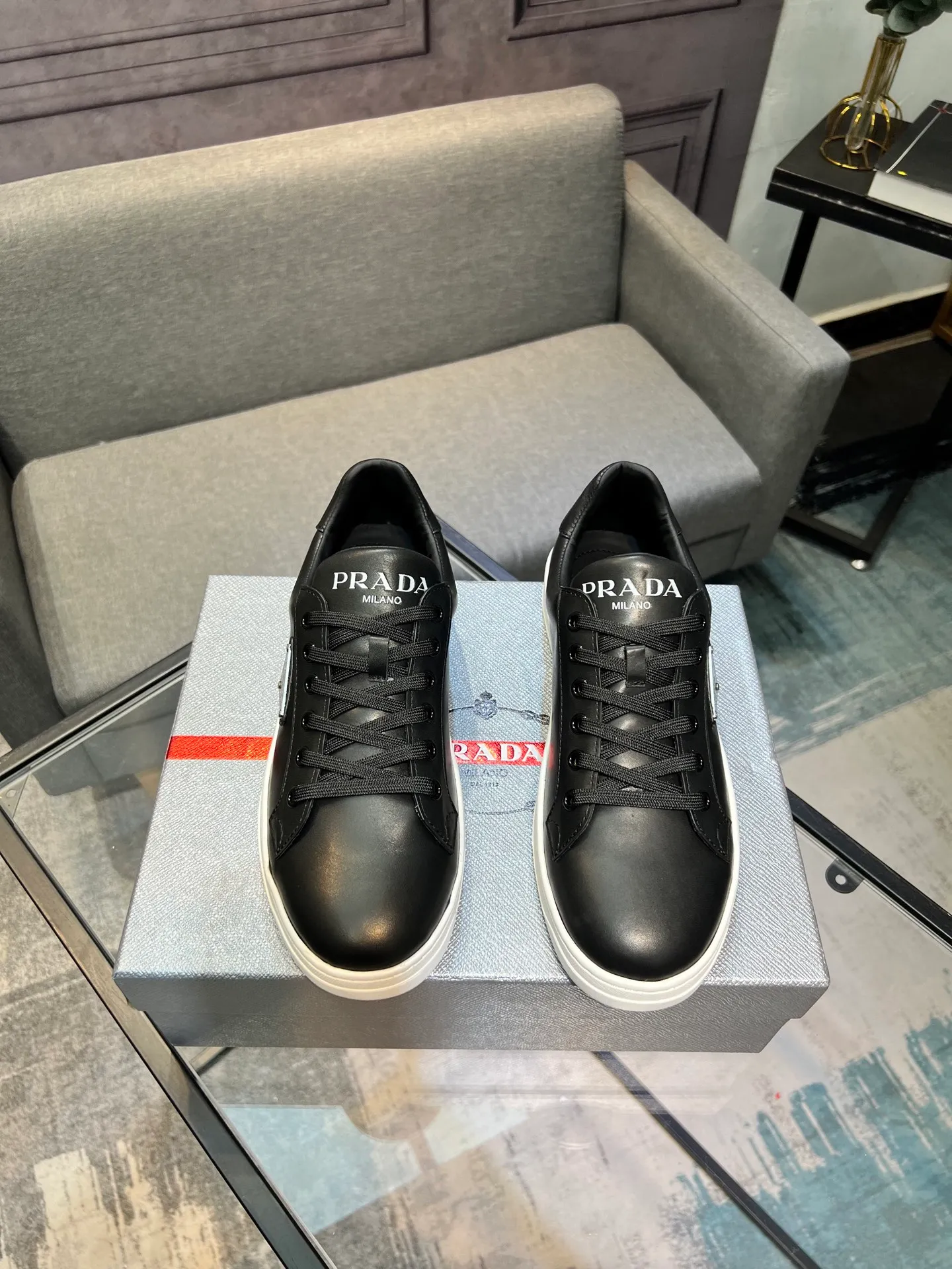 Men's shoes 💰540 [PRADA] Men's shoes are popular in the counter, official website synchronization, 1 high-quality shipment ✔️ Original frosted cowhide + cowhide lining, 1🆚1 replica, original sole, 38-45 (45 customized, non-refundable)